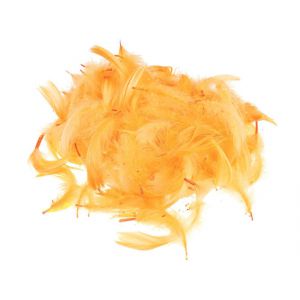 Piórka dekoracyjne Czakos w torebce 10g, Pomarańczowe jasne
